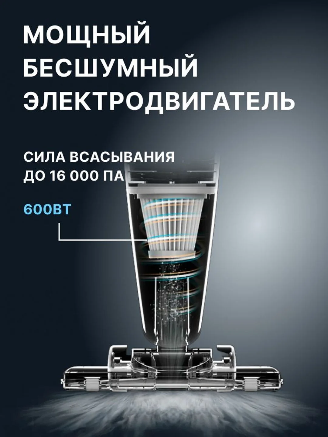 Белый пылесос вертикальный Deerma DX118 3 насадки ручной пылесос с контейнером для мебели
