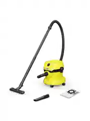 Желтый бытовой многофункциональный пылесос для дома KARCHER WD 2 Plus V-12/4/18, кабель 4м