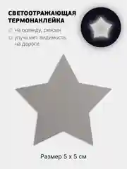 Голубой светоотражающая термонаклейка "Полосы и фигуры", термотрансфер на одежду для безопасности