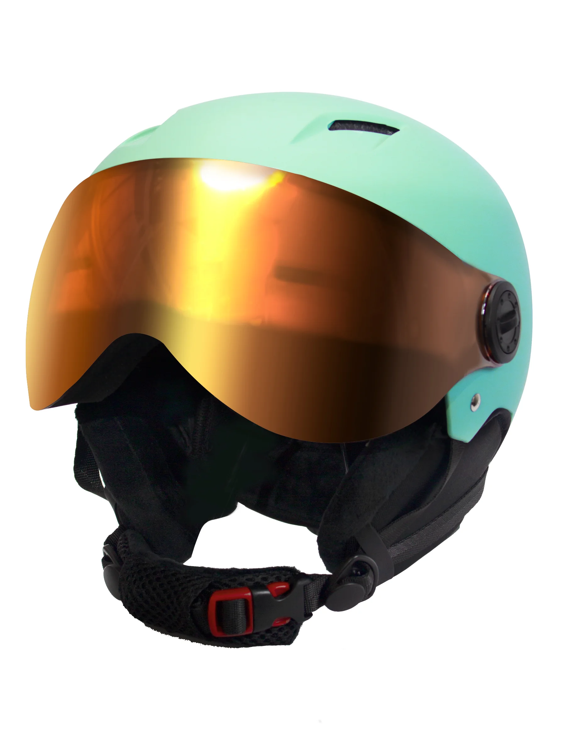 Шлем горнолыжный BIG BRO YL015 silver visor Matt green
