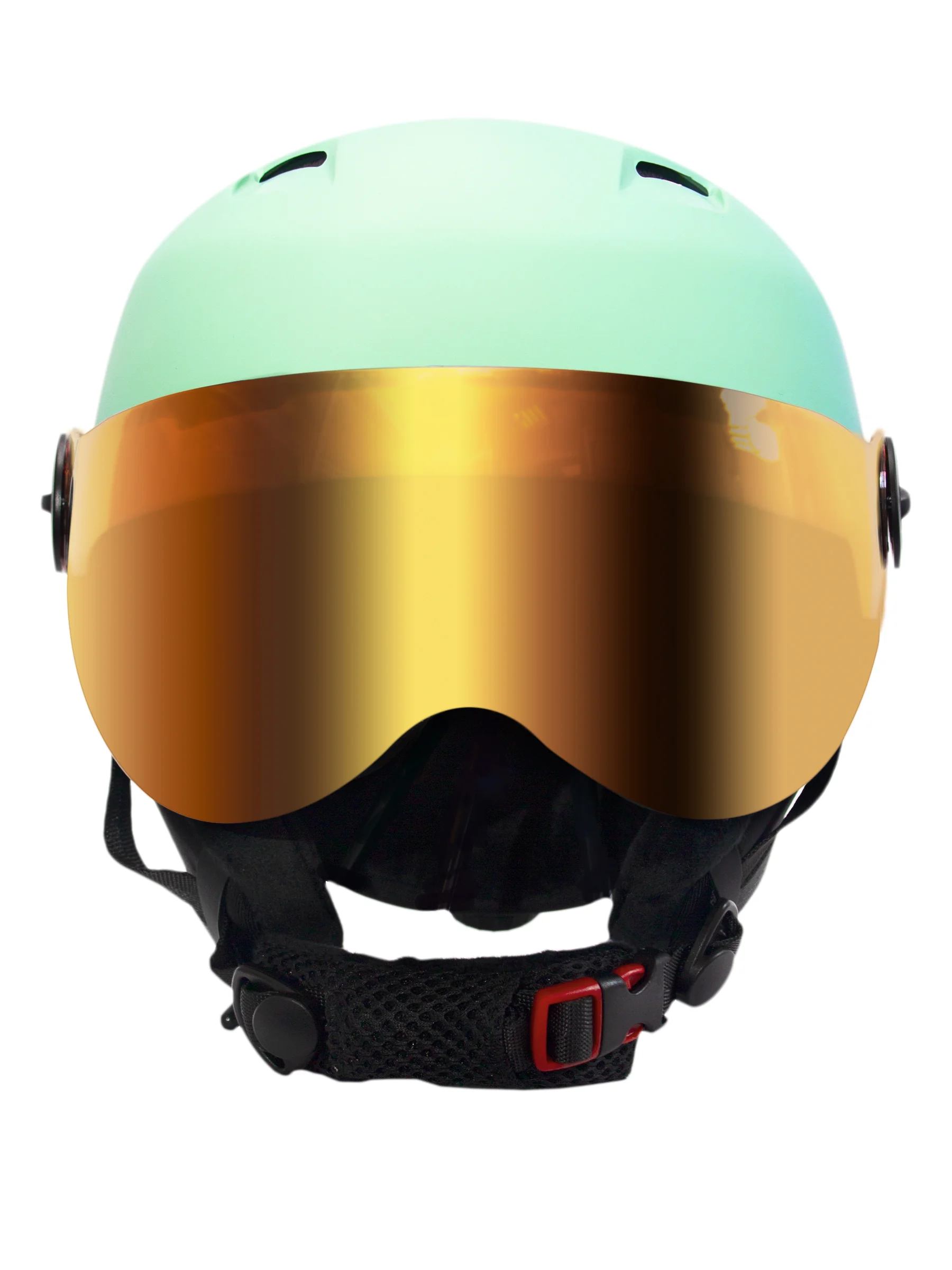 Шлем горнолыжный BIG BRO YL015 silver visor Matt green