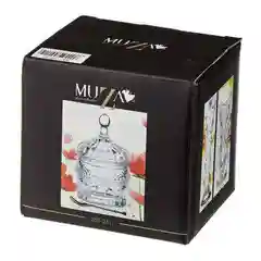 ИКОРНИЦА С ЛОЖКОЙ 155 МЛ 8,5*8,5 СМ. ВЫСОТА=13 СМ. КОЛЛЕКЦИЯ "MUZA"