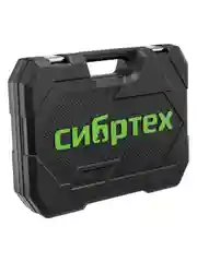 Набор инструментов, 1/2", 1/4", пластиковый кейс, 76 предметов, СИБРТЕХ, 13394