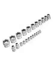 Набор инструментов, 1/2", 1/4", пластиковый кейс, 76 предметов, СИБРТЕХ, 13394