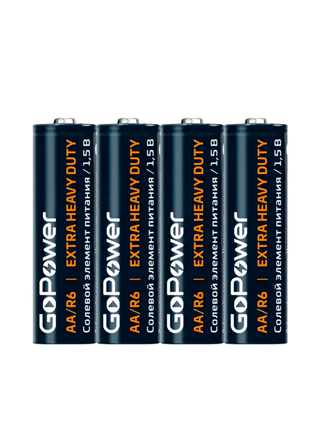 Черный батарейка GoPower LR6 AA BOX20 Shrink 4 Alkaline 1.5V (4/20/640)