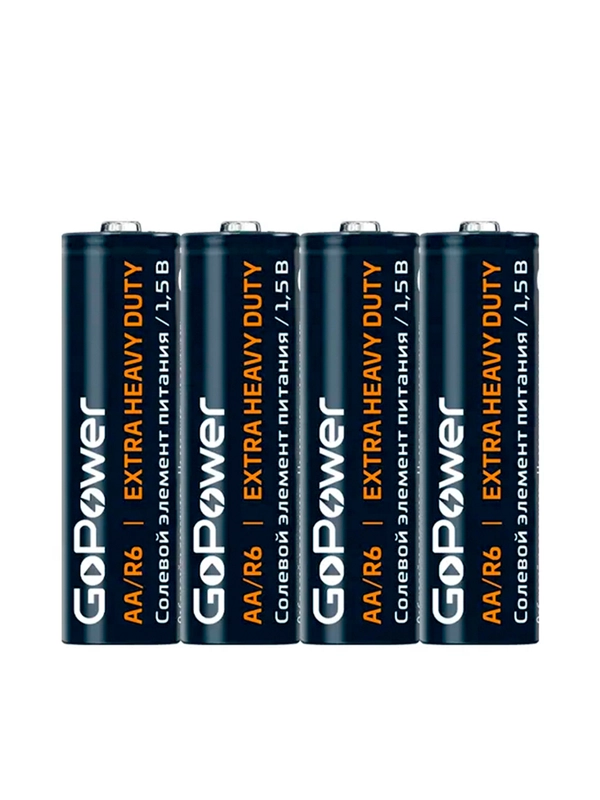Батарейка GoPower LR6 AA BOX20 Shrink 4 Alkaline 1.5V (4/20/640)