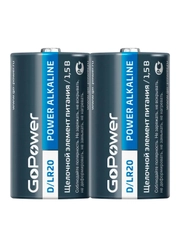 Батарейка GoPower LR20 D BL2 Alkaline 1.5V (2/12/96)