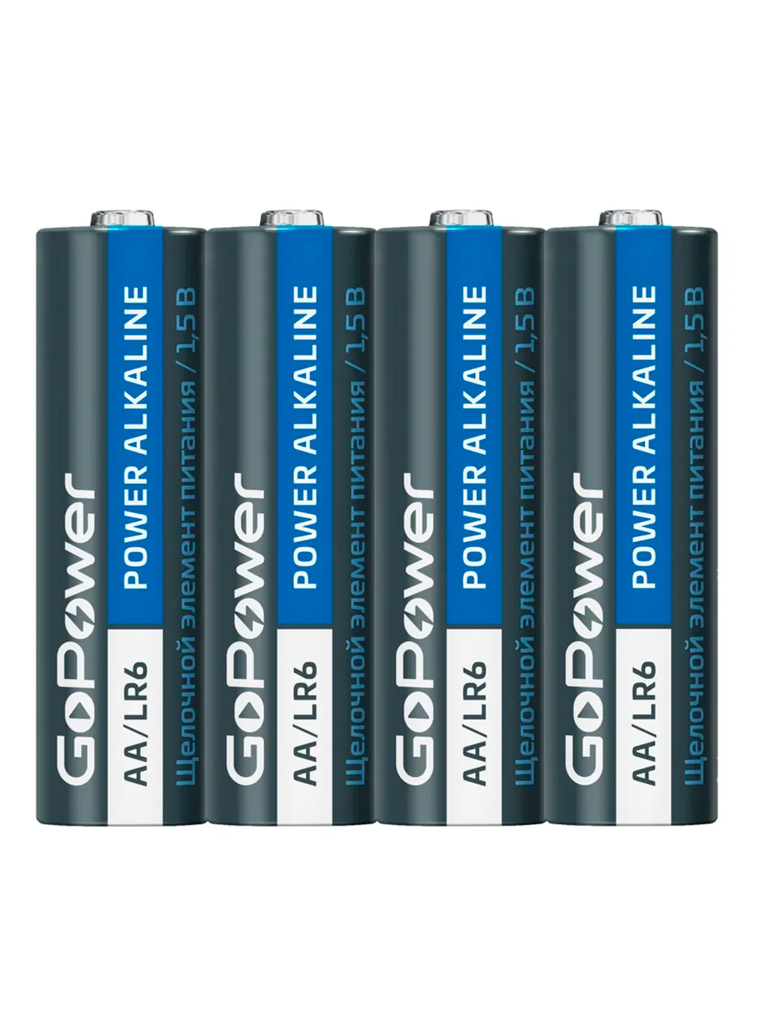 Черный батарейка GoPower LR6 AA BL4 Alkaline 1.5V (4/48/576)