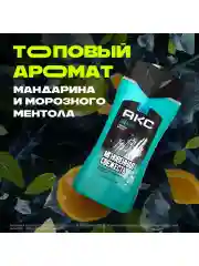 Гель для душа и шампунь для волос 2 в 1 Акс Мужской парфюмированный айс чилл 12 ч свежести