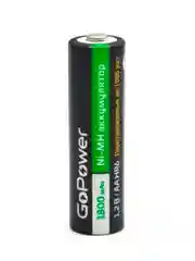 Черный аккумулятор бытовой GoPower HR6 AA BL2 NI-MH 1800mAh (2/20/240)