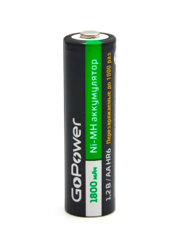 Аккумулятор бытовой GoPower HR6 AA BL2 NI-MH 1800mAh (2/20/240)