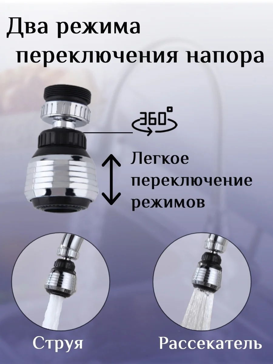 Универсальный аэратор, насадка на кран