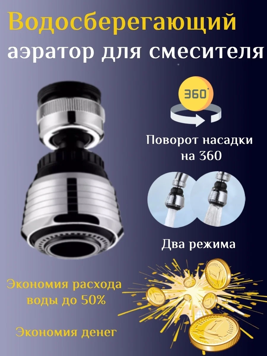 Универсальный аэратор, насадка на кран