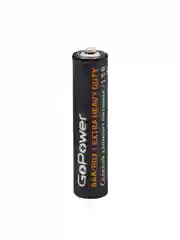 Черный батарейка GoPower R03 AAA BL4 Heavy Duty 1.5V (4/48/576)