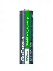 Черный аккумулятор предзаряженный RTU GoPower HR03 AAA BL2 NI-MH 950mAh (2/20/320)