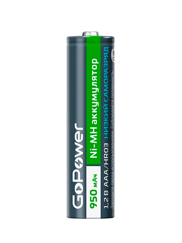 Аккумулятор предзаряженный RTU GoPower HR03 AAA BL2 NI-MH 950mAh (2/20/320)