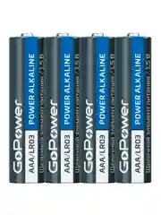 Серый батарейка GoPower LR03 AAA BL4 Alkaline 1.5V (4/48/576)