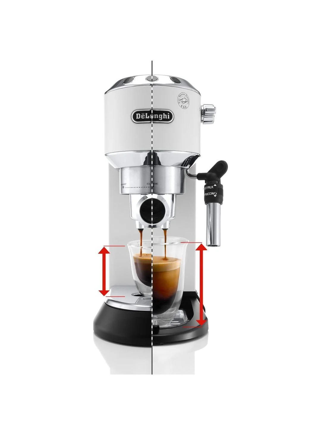 Рожковая кофеварка DeLonghi EC685.W, 1350 Вт, 15 бар, съемный поддон, белая