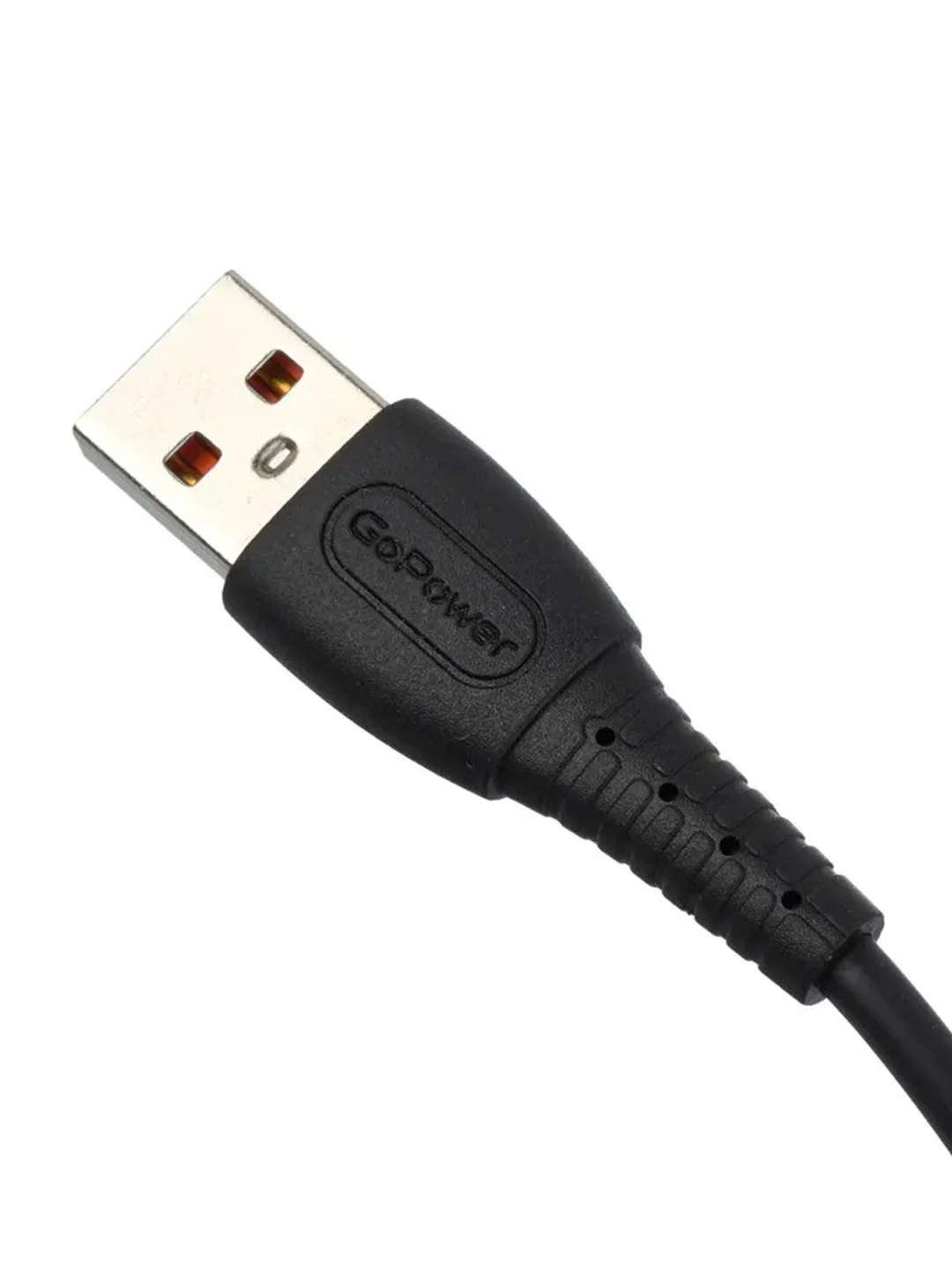 Черный кабель GoPower GP07L USB (m)-Lightning (m) 2.4A силикон черный (1/200/800)