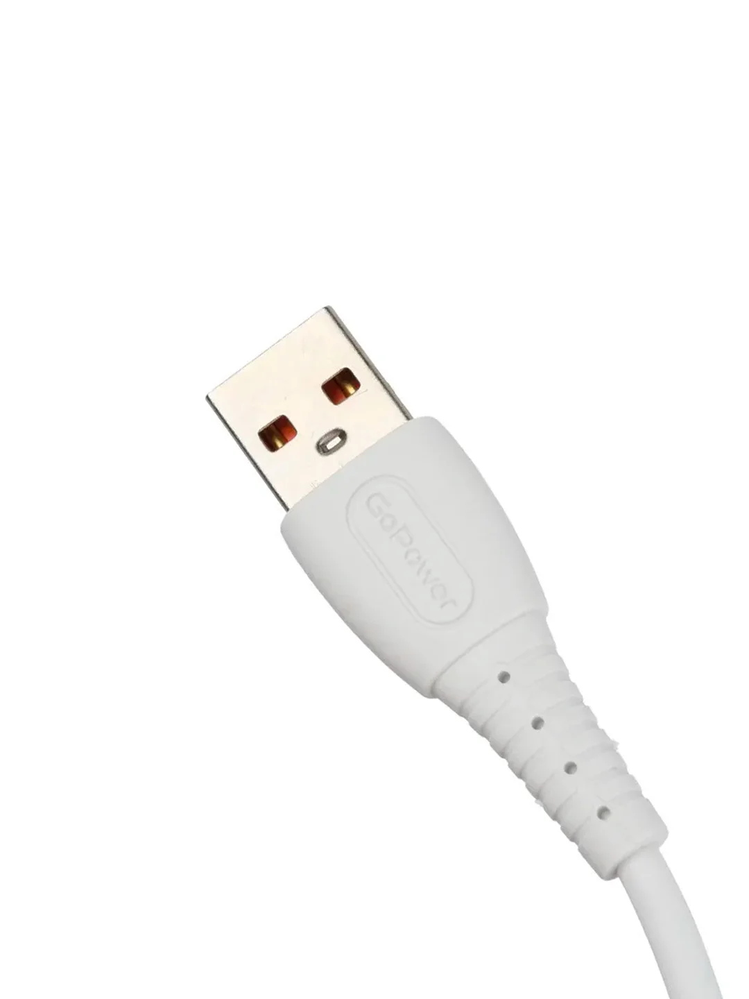 Белый кабель GoPower GP07T USB (m)-Type-C (m) 2.4A силикон белый (1/200/800)