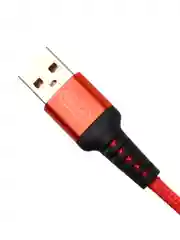 Красный кабель GoPower GP02L USB (m)-Lightning (m) 1.0м 2.4A нейлон красный (1/200/800)