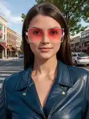 Розовый солнцезащитные квадратные очки
