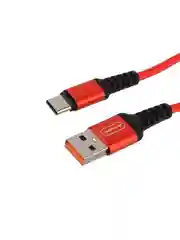 Красный кабель GoPower GP02T USB (m)-Type-C (m) 1.0м 2.4A нейлон красный (1/200/800)