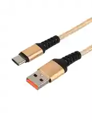Золотой кабель GoPower GP02T USB (m)-Type-C (m) 1.0м 2.4A нейлон золотой (1/200/800)