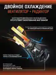 Алый светодиодная автомобильная Led лампа на цоколь H4, H7, H1, H11/Н8/Н9