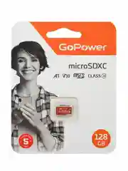 Черный карта памяти microSD GoPower 128GB Class10 UHS-I (U3) 100 МБ/сек V30 без адаптера