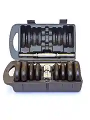 Черный гантели разборные в кейсе ProRun, 20 кг, чугунные, 100-5015