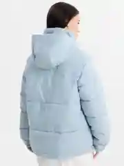 Голубой куртка женская с капюшоном