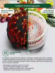 Черный электросушилка MARTA MT-FD1888D 16 поддонов (10+3 для сушки ягод+3 для пастилы) черный