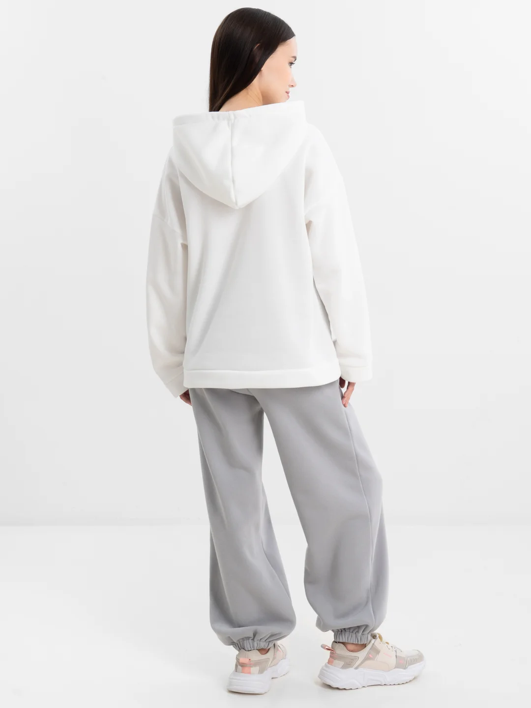 Костюм-двойка, костюм женский, спортивный, футер с начёсом, oversize