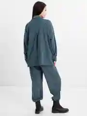 Лазурный костюм вельветовый