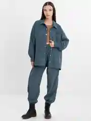 Лазурный костюм вельветовый