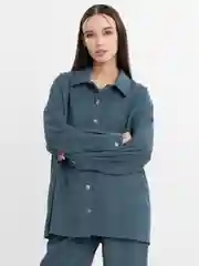 Лазурный костюм вельветовый