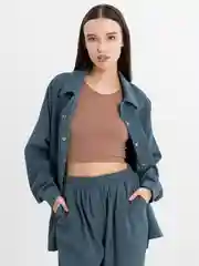 Лазурный костюм вельветовый