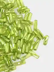 Салатовый бисер стеклярус чешский Preciosa, 6 мм