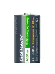 Черный аккумулятор бытовой GoPower HR14 C BL2 NI-MH 4500mAh (2/12/96)