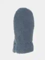 Синий женские теплые варежки с мехом
