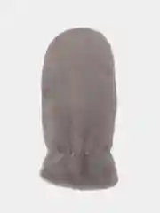 Серый женские теплые варежки с мехом