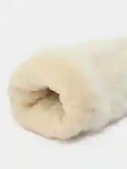 Молочный женские теплые варежки с мехом