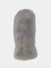 Серый женские теплые варежки с мехом