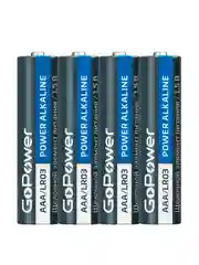 Серый батарейка GoPower LR03 AAA BOX20 Shrink 4 Alkaline 1.5V (4/20/640)