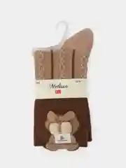 Черный носки женские из кашемира "Мишки", размер 36-41, разные виды
