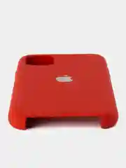 Вишнёвый apple iPhone 11, Айфон 11, чехол матовый Silicone case объемный с принтом для iPhone 11