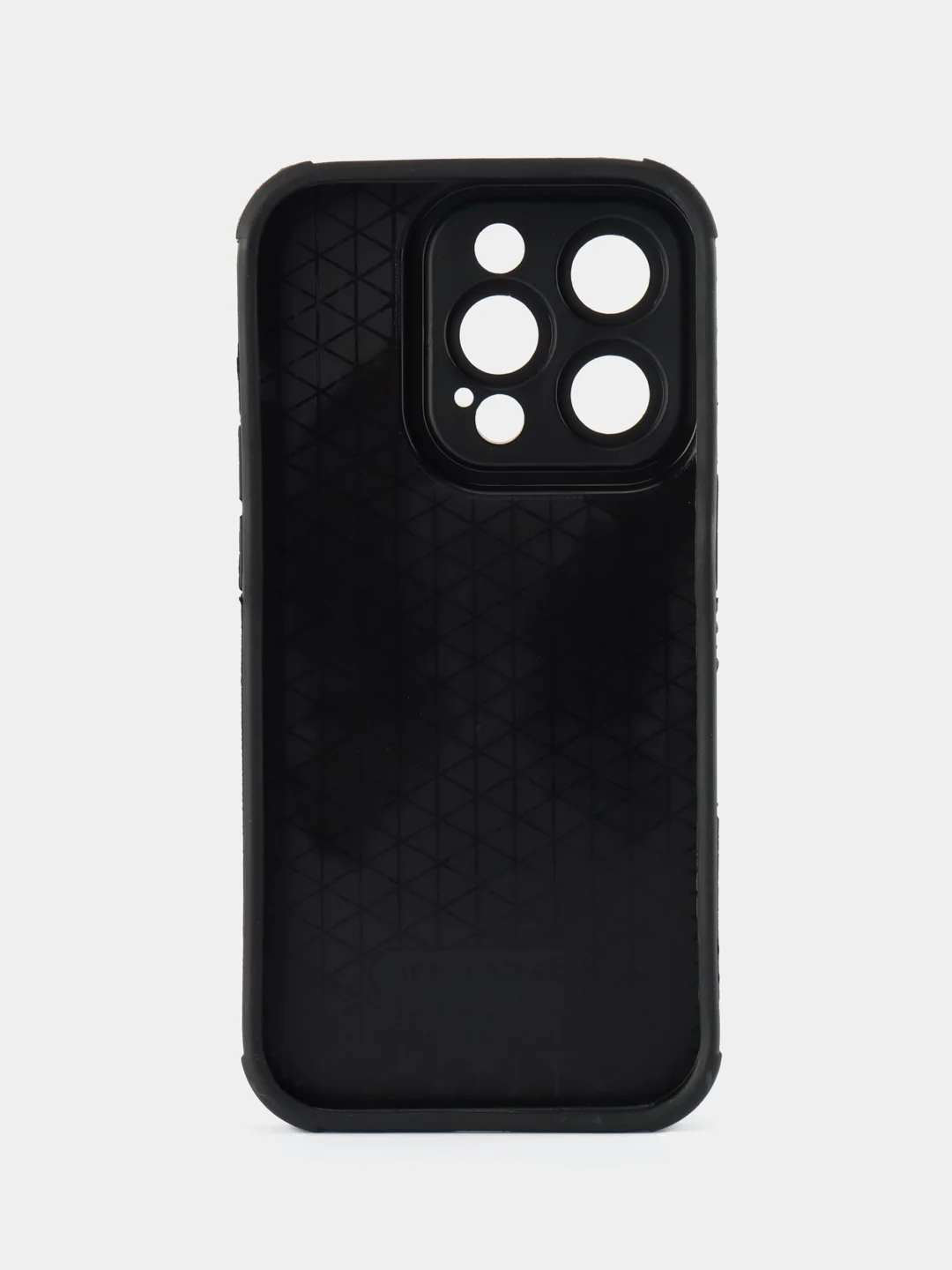 Бежевый чехол для айфон (iPhone) 11, 12, 13, 14, 15, 16 Pro Max, силиконовый ребристый с принтом