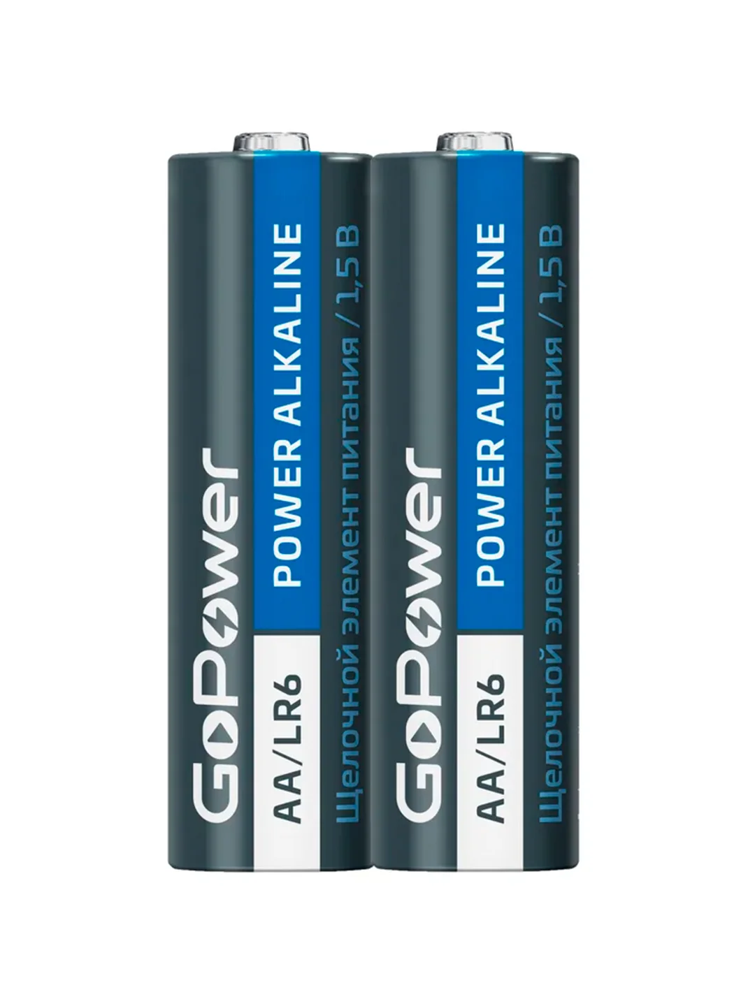 Черный батарейка GoPower LR6 AA BL2 Alkaline 1.5V (2/24/480)