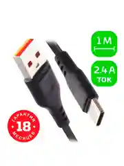 Черный кабель GoPower GP01T USB (m)-Type-C (m) 1.0м 2.4A ПВХ черный (1/200/800)